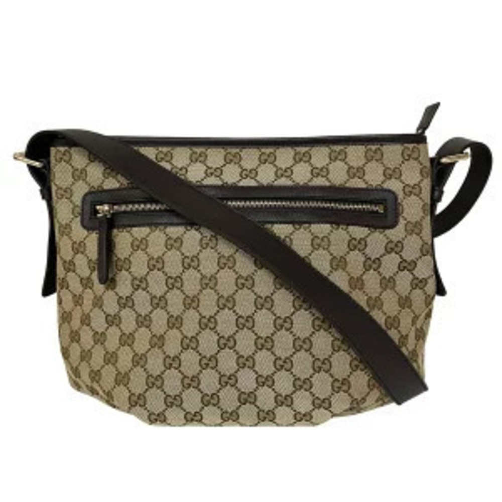 Gucci GG Canvas Messenger Bag iconic beige brown monogram
